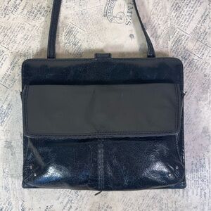 HOBO Black Leather Crossbody bag and organizer
